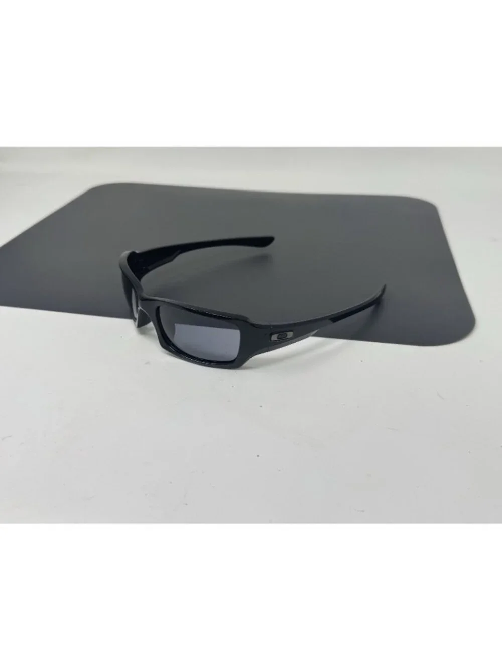 Oakley Fives Squared Sunglasses OO9238-04 Polished Black Frame Scratched Lenses